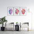 Watercolor Heart Prints - Set of 3