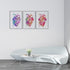 Watercolor heart print set of three, printed on high-quality textured paper, ideal for female doctors, nurses, or medical students