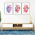 Watercolor Heart Prints - Set of 3