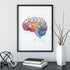 Human Brain Watercolor Print - Neurology Wall Art for Office
