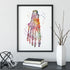 watercolor foot bones art print