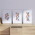 DNA Art Set of 3 Watercolor Prints - A B and Z Forms