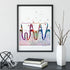 Dental implant art print with natural teeth in watercolor, stylish addition for dental spaces.