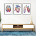 Brain Heart and Lungs Set of 3 Watercolor Prints