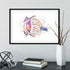 Eye Anatomy Art Multicolored Watercolor Print