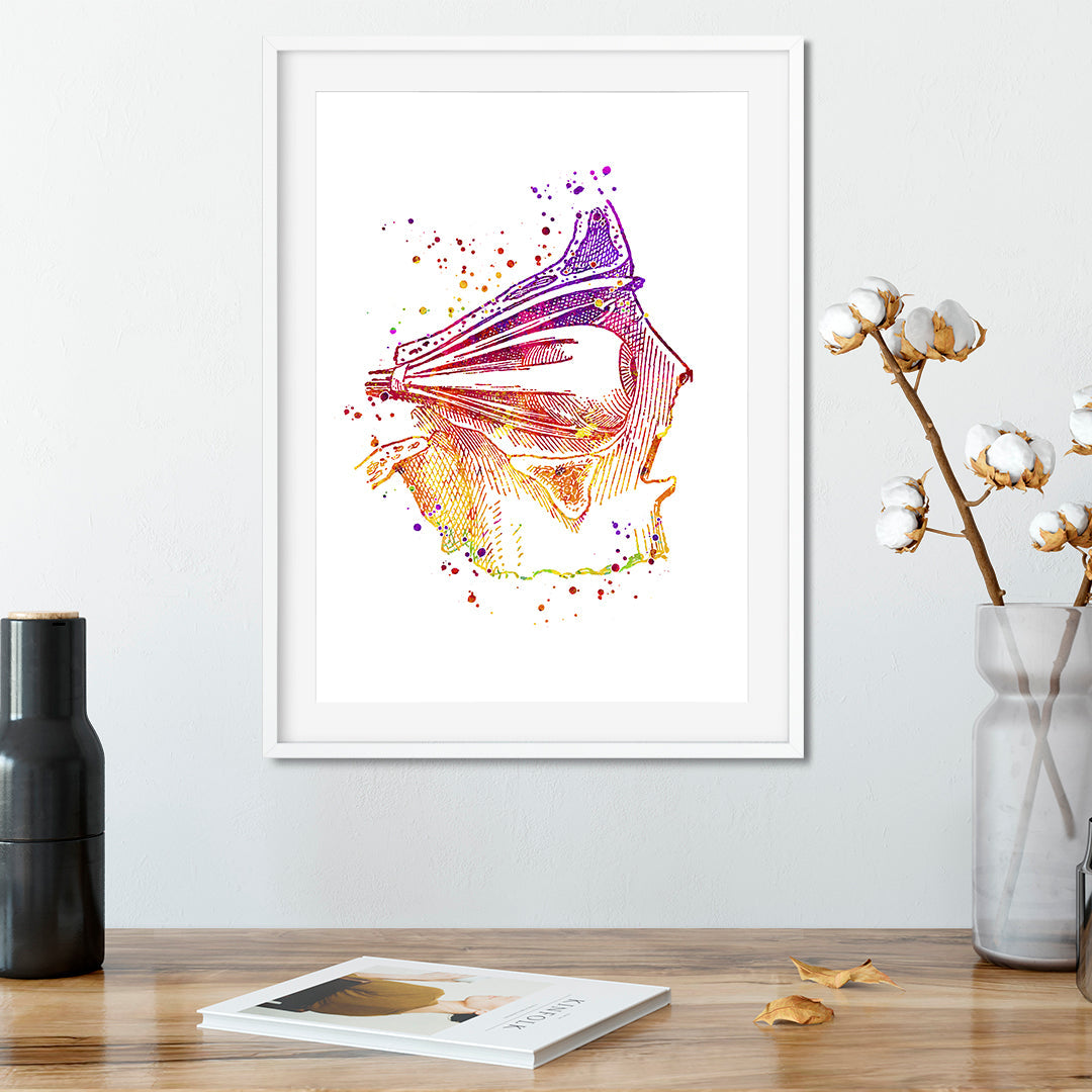 Eye Nerves Anatomical Watercolor Art Print