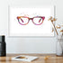 Stylish watercolor eyeglasses print, enhancing optometry clinics with a splash of color