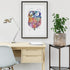 Digestive System Human Internal Organs Watercolor Print