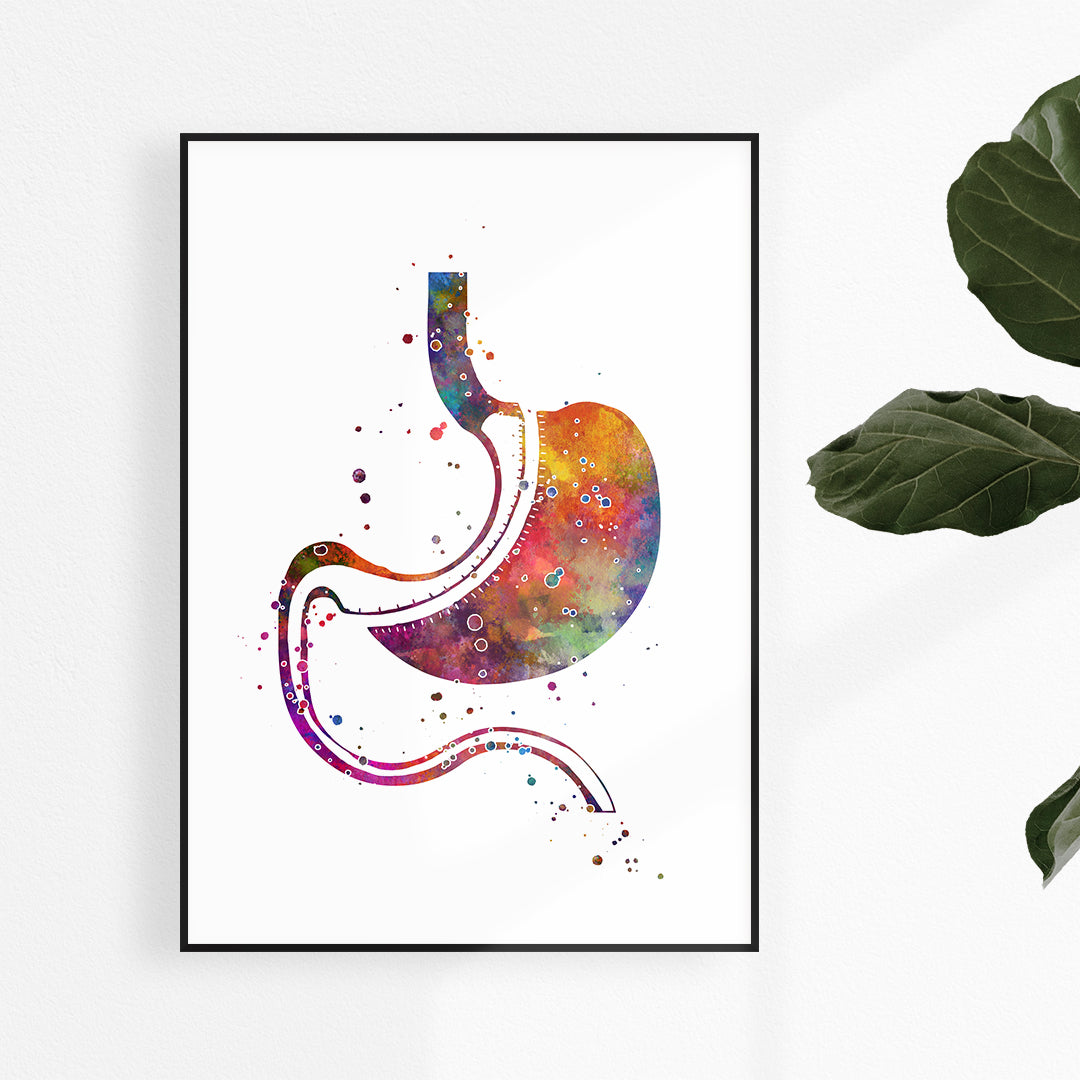 Gastric Sleeve Surgery Watercolor Art Print