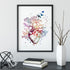 Cardiology Art Heart Tree Watercolor Print