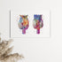 Thyroid gland anatomy print in vibrant watercolor, perfect for medical offices or anatomy enthusiasts.