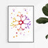 Interneuron Cell Watercolor Art Print Neuroscience Decor