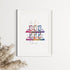 Colorful Science Watercolor Print, Tripod with Test Tubes, Chemistry Lab Wall Art for Scientists, Teachers, and Students