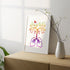 Vibrant lung tree watercolor print with a bird, a symbolic and artistic addition to medical or natural wellness decor.