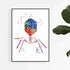 Bacteriophage Virus Biology Art Colorful Print