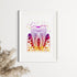 Artistic molar tooth structure print in watercolor style, ideal for clinic walls