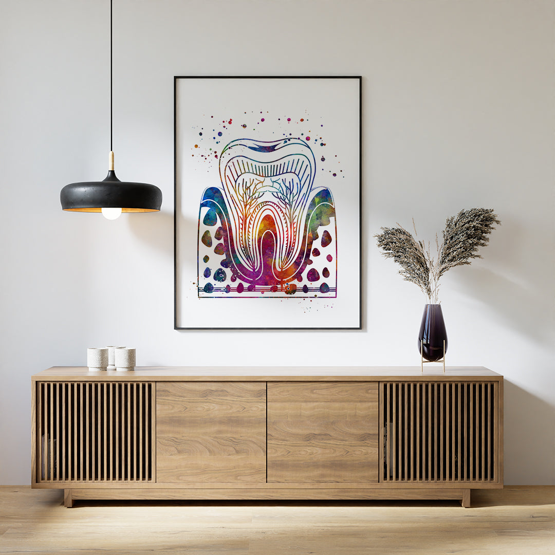 Colorful Molar Tooth Wall Art – Pediatric Dentist Decor