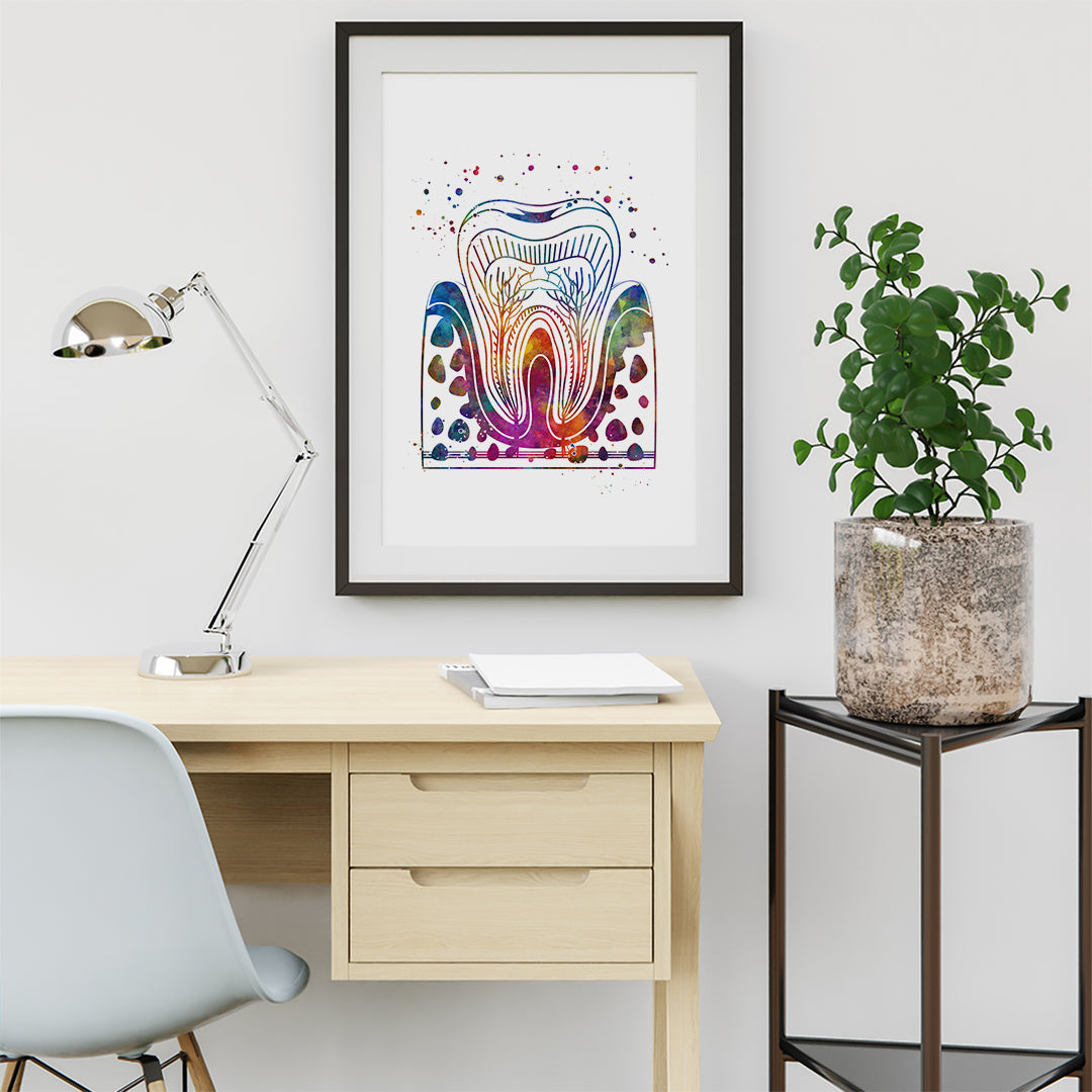 Colorful Molar Tooth Wall Art – Pediatric Dentist Decor