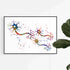 Connexion of Neurons Watercolor Art - Vivid nerve impulse pathways, perfect for neuroscience decor and science-inspired home or office spaces.