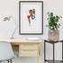 Hip Joint Pelvis and Femur Anatomy Watercolor Art Print