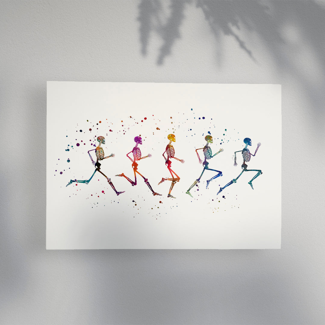 Running Phases Watercolor Print Physical Therapy Poster