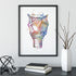 Larynx Voice Box Anatomy Art Colorful Print