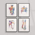 Physiotherapy Wall Decor - Set of 4 Art Prints