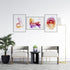 Colorful ENT watercolor print set, 3-piece ear, nose, and throat art on high-quality paper, ideal for clinics and offices