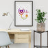 Stethoscope anatomy watercolor print, vibrant medical decor for clinic or hospital, perfect gift for doctors and nurses