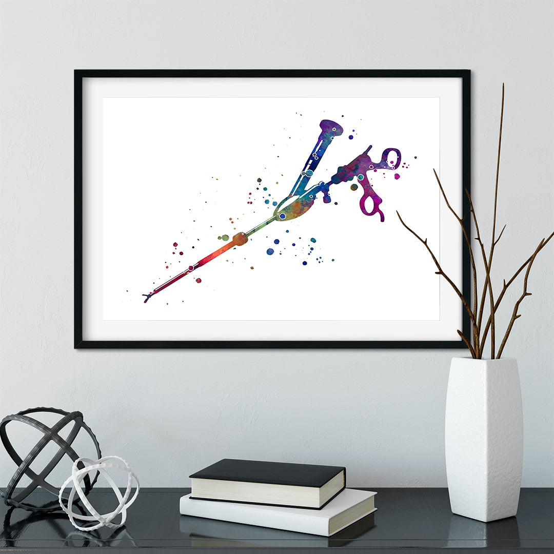 Laparoscope Watercolor Print