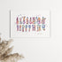 Human Teeth Chart Dental Watercolor Art Print