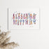 Human teeth chart in vibrant watercolor, perfect for educational and dental spaces