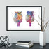 Detailed thyroid gland anatomy print in colorful watercolor, blending art and science beautifully.