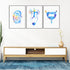 Set of 3 watercolor prints featuring detailed urology anatomy, perfect for clinic decor and medical professionals.