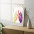 Detailed watercolor art of human lungs, perfect for enhancing pulmonology clinic decor with a creative anatomical touch