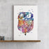 Digestive System Human Internal Organs Watercolor Print