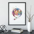 Colorful anatomical art of human eyeball, ideal for clinics, educational spaces, or as a unique gift