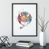 Human Eyeball Anatomy Art Medical Colorful Print