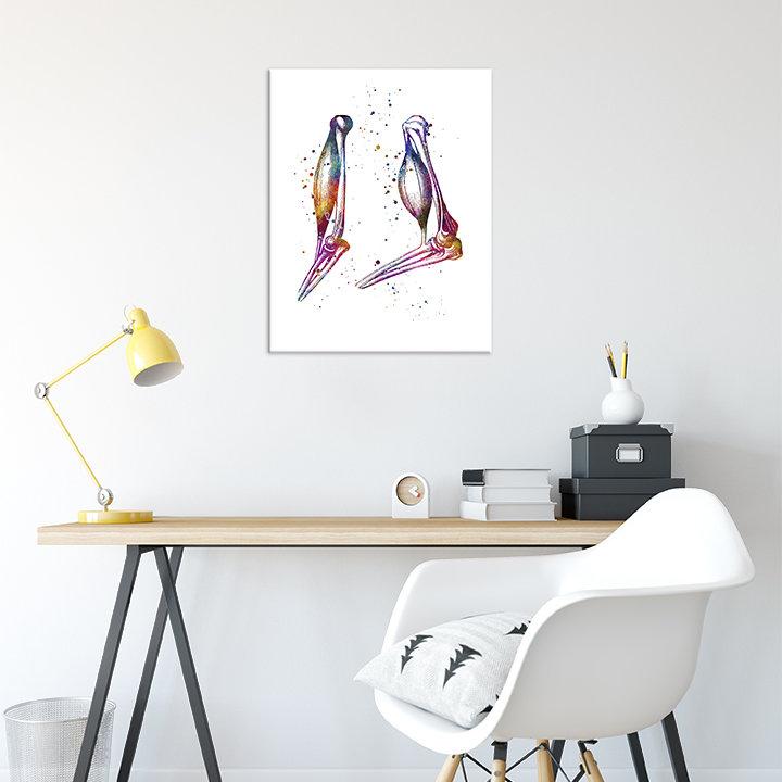 Biceps Arm Muscle Anatomy Art Watercolor Print