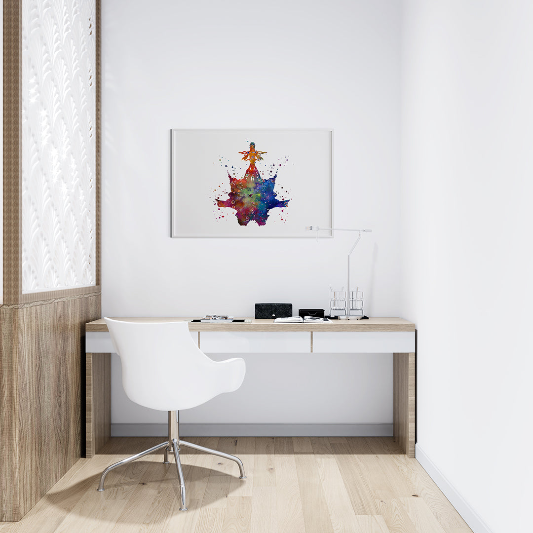 Colorful Rorschach Ink Blot Art Print
