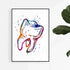 Tooth Watercolor Print – Colorful Dental Office Art