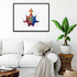 High-quality ink blot watercolor print ideal for psychology-themed decor