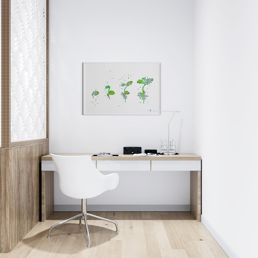 Germination Process Watercolor Art Print