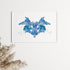 High-quality blue Rorschach art print, perfect for psychology-themed spaces