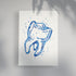 Blue Tooth Art Print – Watercolor Dental Office Decor