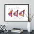 Female Breast Augmentation Watercolor Print