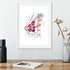 Anatomical watercolor print of women's breast structure, beautifully designed for both aesthetic and educational use