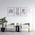 Modern anatomy wall art set showcasing pelvis, spine, and shoulder joint watercolor prints for medical professionals and students.