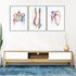 Pelvis, spine, and shoulder joint watercolor anatomy art for physiotherapy and chiropractic clinics, modern orthopedic wall decor.