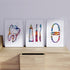 Dental-themed watercolor prints set of 3, ideal for brightening up dental hygienist offices and patient areas